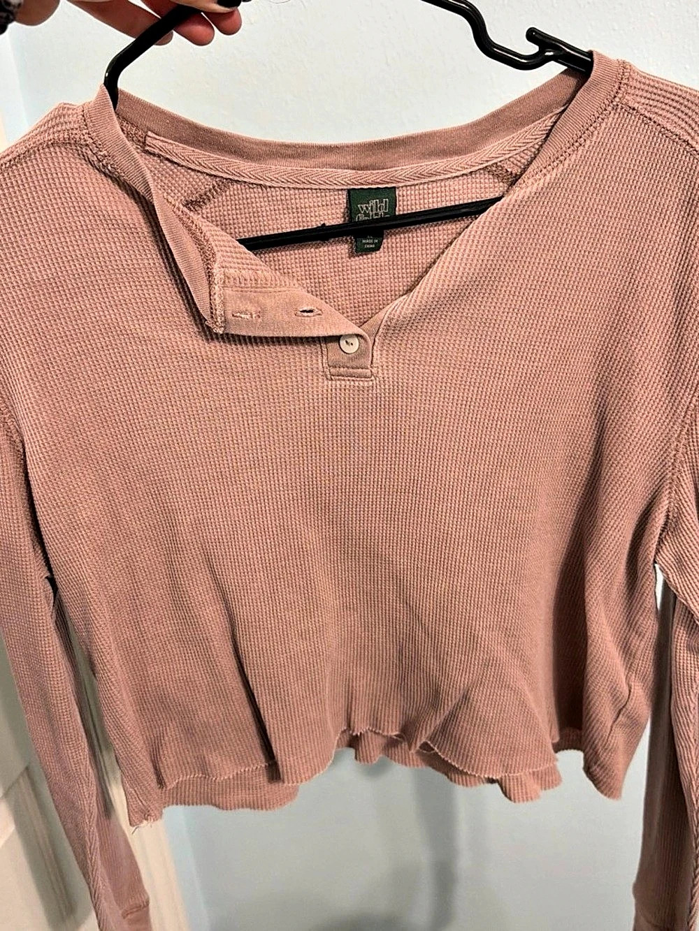 Women's Pink Long Sleeve Top